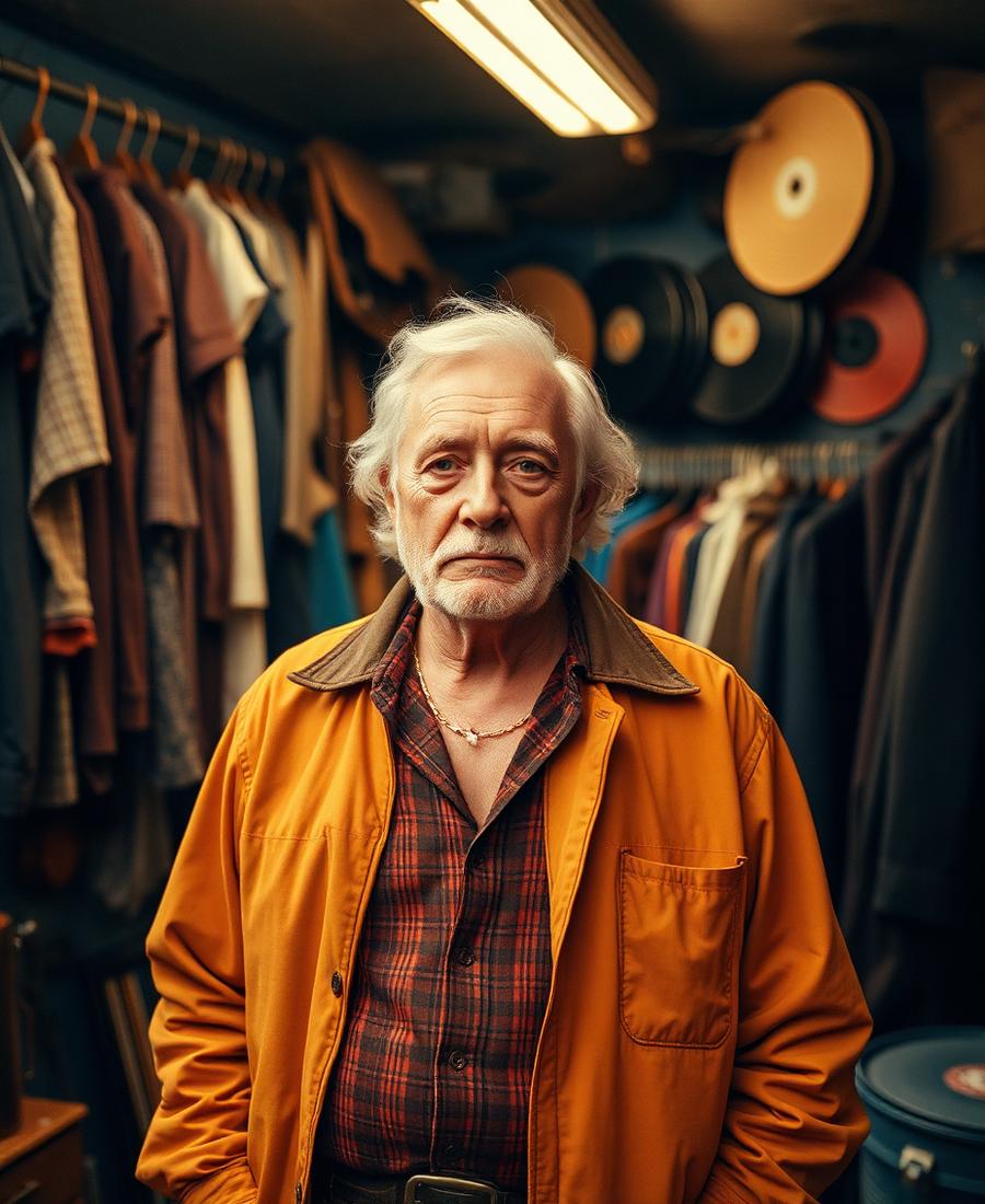 The GrandpaGoods founder in the workshop
